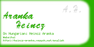 aranka heincz business card